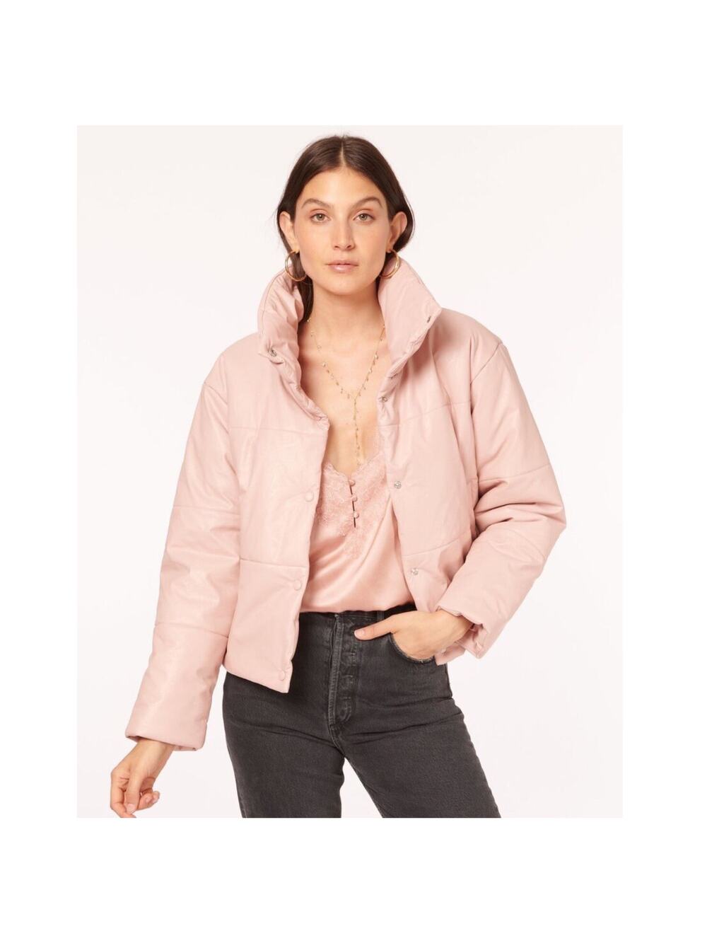 Cami NYC Pink Puffer Coat